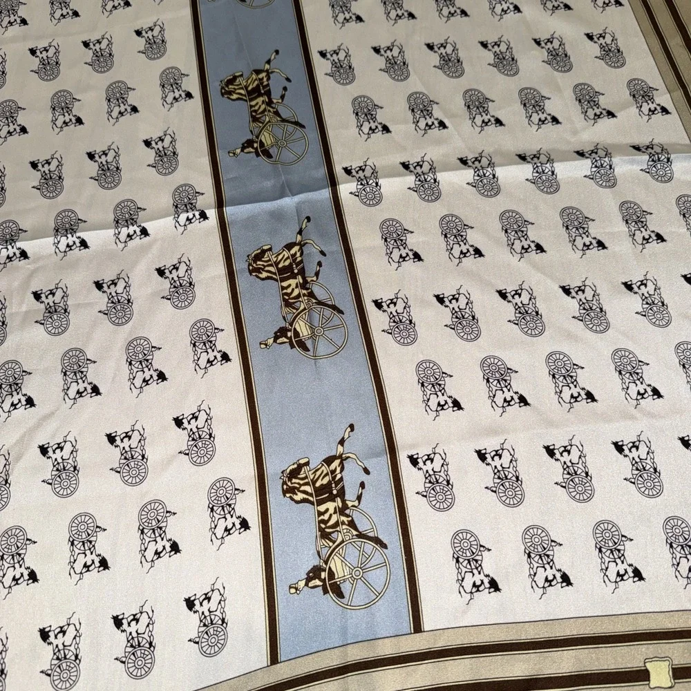 Horse And Carriage Satin Scarf 27